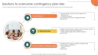 Solutions To Overcome Contingency Plan Risks