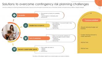 Solutions To Overcome Contingency Risk Planning Challenges