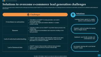 Solutions To Overcome E Commerce Revolutionizing E Commerce Impact Of ChatGPT SS