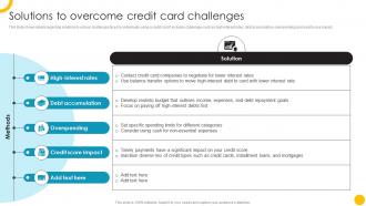 Solutions To Overcome Guide To Use And Manage Credit Cards Effectively Fin SS