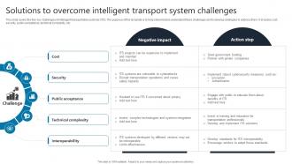 Solutions To Overcome Intelligent Transport System Challenges