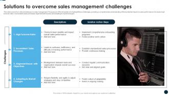 Solutions To Overcome Sales Management Challenges