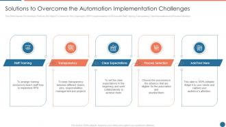 Solutions to overcome the automation implementation challenges ppt gallery sample