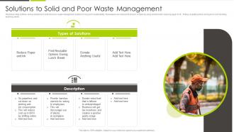 Solutions To Solid And Poor Waste Management