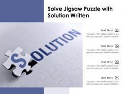 Solve jigsaw puzzle with solution written