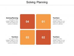 Solving planning ppt powerpoint presentation infographics brochure cpb
