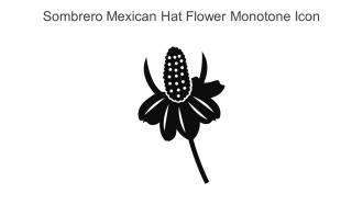 Sombrero Mexican Hat Flower Monotone Icon In Powerpoint Pptx Png And Editable Eps Format