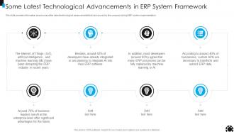 Some Latest Technological Advancements In ERP System Framework Ppt Slides Styles
