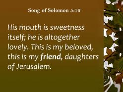 Song of solomon 5 16 this is my friend powerpoint church sermon
