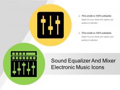 Sound Equalizer And Mixer Electronic Music Icons
