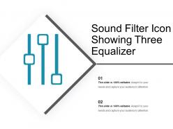 Sound filter icon showing three