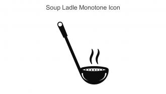 Soup Ladle Monotone Icon In Powerpoint Pptx Png And Editable Eps Format