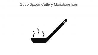 Soup Spoon Cutlery Monotone Icon In Powerpoint Pptx Png And Editable Eps Format