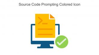 Source Code Prompting Colored Icon In Powerpoint Pptx Png And Editable Eps Format