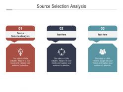 Source selection analysis ppt powerpoint presentation summary shapes cpb