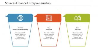 Sources Finance Entrepreneurship Ppt Powerpoint Presentation Slides Demonstration Cpb