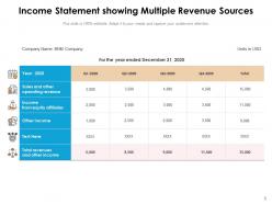 Sources Of Income Business Accountant Financial Analyzing Statement Revenue