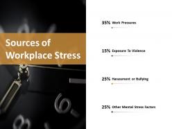 Sources of workplace stress ppt slides infographic template