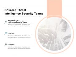 Sources threat intelligenc security teams ppt powerpoint presentation portfolio clipart cpb