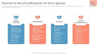 Sources To Recruit Participants For Focus Groups Measuring Brand Awareness Through Market Research