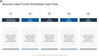 Sources Uses Funds Worksheet Cash Flow In Powerpoint And Google Slides Cpb