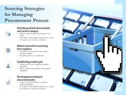 Sourcing strategies for managing procurement process