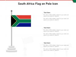 South africa flag on pole icon