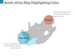 South africa map highlighting cities ppt sample download