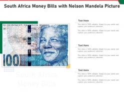 South africa money bills with nelson mandela picture