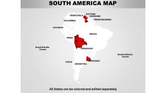 South america continents powerpoint maps