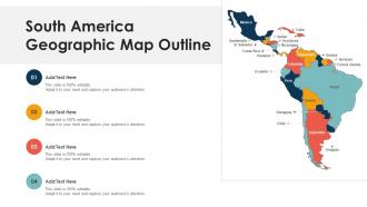 South America Geographic Map Outline