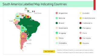 South America Labelled Map Indicating Countries