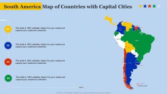 South America Map Of Countries With Capital Cities