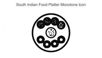 South Indian Food Platter Monotone Icon In Powerpoint Pptx Png And Editable Eps Format