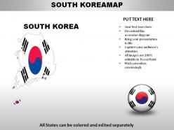 South korea country powerpoint maps