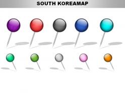 South korea country powerpoint maps