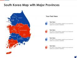 South korea map with major provinces