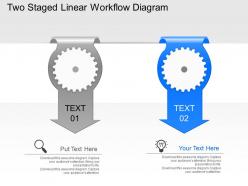 Sp two staged linear workflow diagram powerpoint template