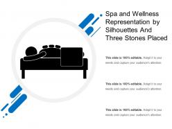 Spa and wellness representation by silhouettes and three stones placed