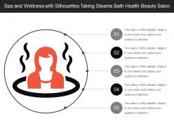 Spa and wellness with silhouettes taking steams bath health beauty salon