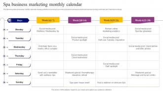 Spa Business Marketing Monthly Calendar Tactics For Effective Spa Marketing