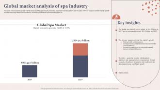 Spa Business Plan Global Market Analysis Of Spa Industry BP SS