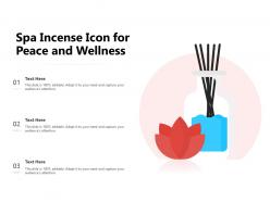 Spa incense icon for peace and wellness