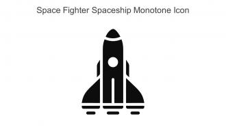 Space Fighter Spaceship Monotone Icon In Powerpoint Pptx Png And Editable Eps Format
