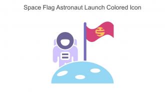 Space Flag Astronaut Launch Colored Icon In Powerpoint Pptx Png And Editable Eps Format