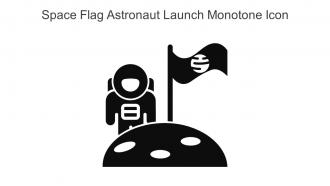 Space Flag Astronaut Launch Monotone Icon In Powerpoint Pptx Png And Editable Eps Format