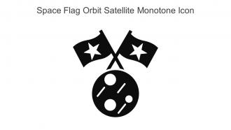 Space Flag Orbit Satellite Monotone Icon In Powerpoint Pptx Png And Editable Eps Format