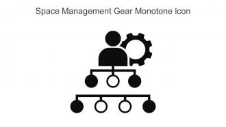 Space Management Gear Monotone Icon In Powerpoint Pptx Png And Editable Eps Format