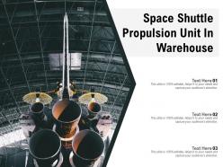 Space shuttle propulsion unit in warehouse