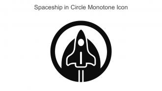 Spaceship In Circle Monotone Icon In Powerpoint Pptx Png And Editable Eps Format